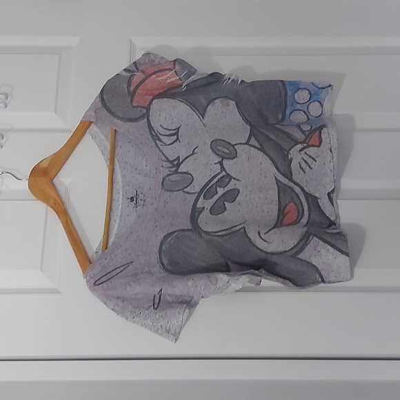 Disney Tops - Disney Mickey and Minnie Mouse cropped tshirt.  Size small
